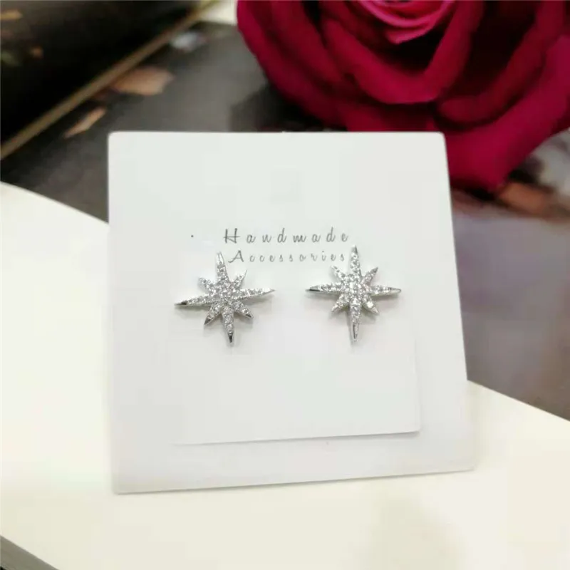 

TIFF PAN S925 sterling silver earrings, new fashion Fashion meters, stars, meteors, temperament, simple, ladies gifts.