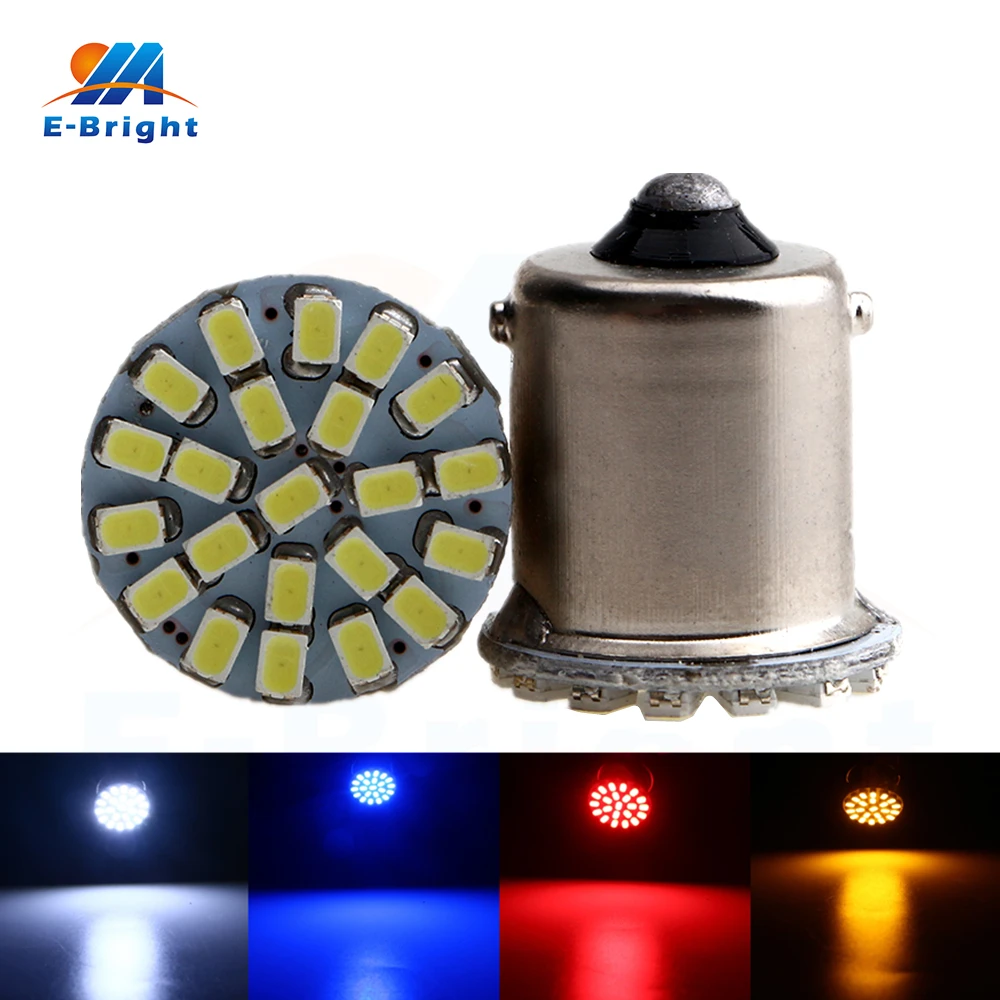 

10 pcs 12V Car 1206 22 SMD 1156 BA15S Car Turn Signal Lamp Brake Tail Parking Light Super Bright Turning Bulb