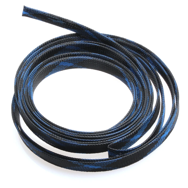 Плотный изоляционный кабель 5/10 м синий черный 4/6/8/10/12/15/20/25 мм|expandable cable sleeving|cable