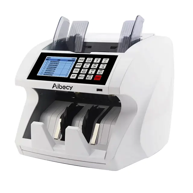 Online Multi Currency Cash Banknote Money Bill Counter Counting Multi Currency Cash Banknote Money Bill Counter Counting Machine With Uv Mg Ir Counterfeit Detector