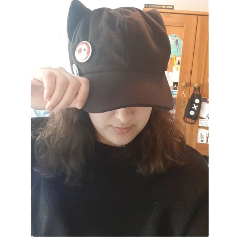 REEMONDE аниме Asuka Langley Soryu кошачьи ушки флис регулируемые шляпы Snapback модная шапка для девочек