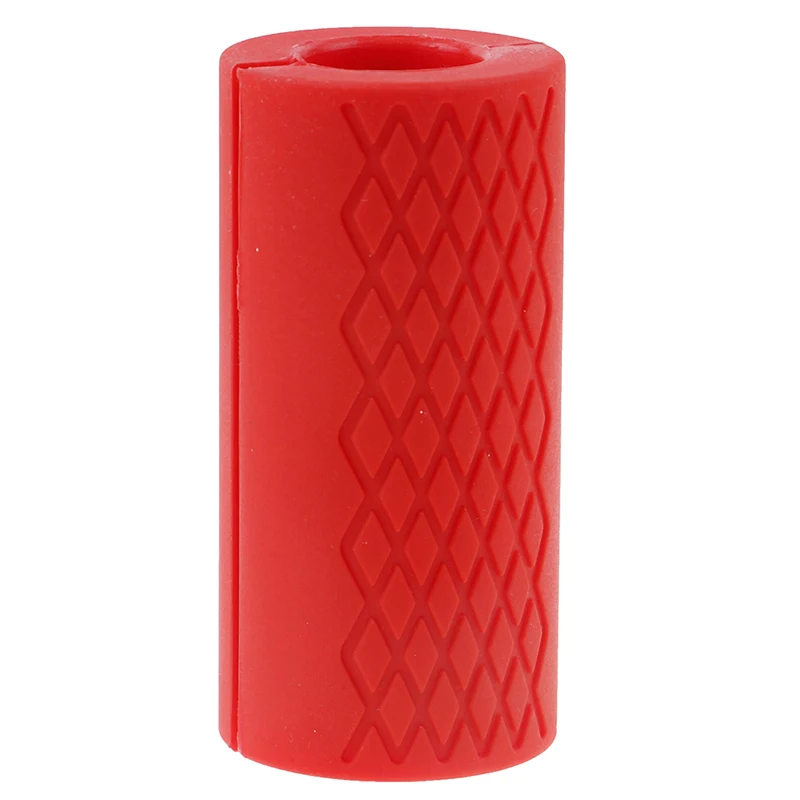1 шт. гантели для жировых штанг с толстой рукояткой для тяжелой атлетики, силиконовая противоскользящая защитная накладка для бодибилдинга - Цвет: red