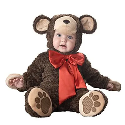 2021 Halloween Costume baby boy clothes Girls Monkey Polar Bear Romper Kids Clothing Set baby hat socks Toddler Cosplay set Cotton baby suit Baby Rompers