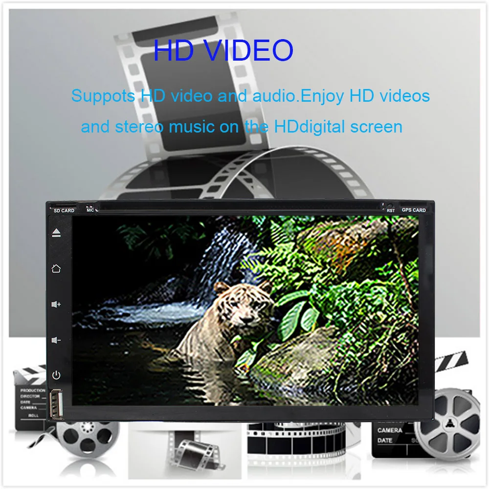 Sale 6.95 inch 2 din Universal Android 9.0 Car Dvd Gps intelligent radio video multimedia With GPS Navigation WIFI Player Head Unit 2