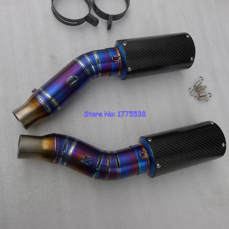

Modified Titanium Alloy+Carbon Fiber Z1000 10-17 Motorcycle Motorbike Muffler Exhaust Escape Link Pipe with Clamp for Z1000