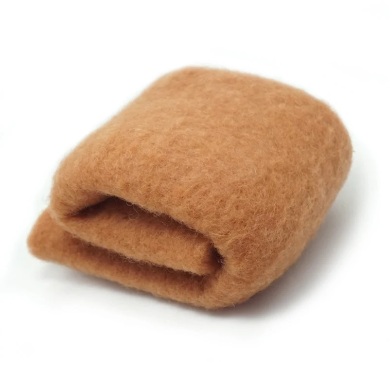 

Free shipping Natural wool Batt /semi-felting wool for needle felt, felting needle ,Spinning fiber, Photo props Gold camel