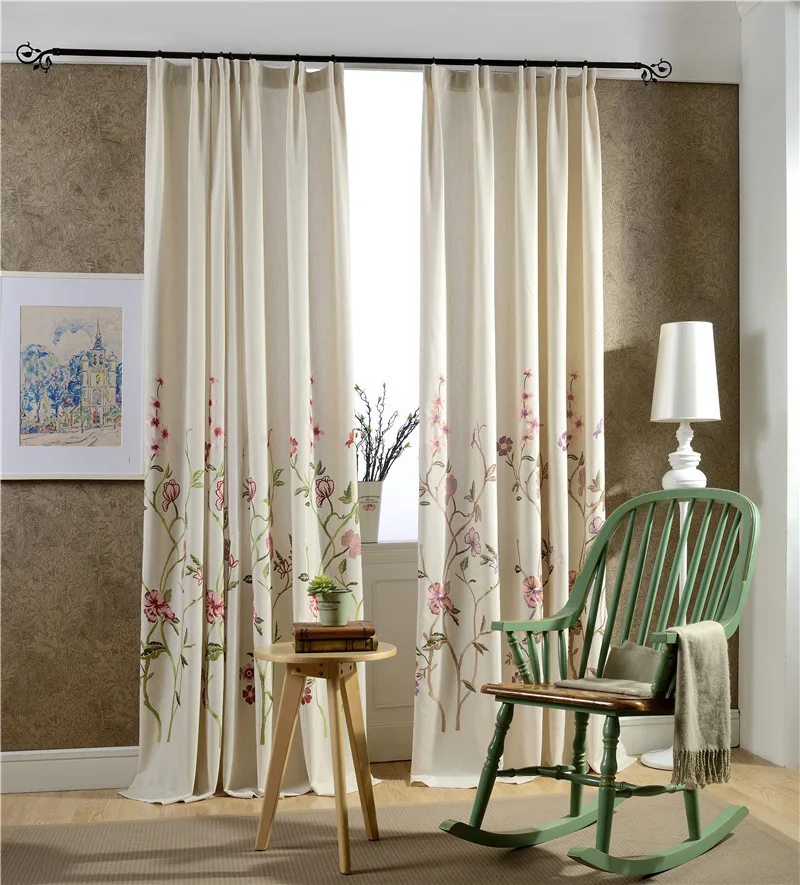2016 New Style Linen Curtain Fabric Winth Embroidered Fl 2016 New Style Linen Curtain Fabric Winth Embroidered Fl Anese Window In Curtains From Home Garden On Aliexpress Alibaba Group