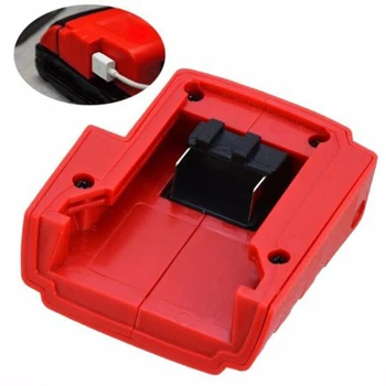 

1pcs USB Charger Adapter Power Source For Milwaukee 49-24-2371 M18 Battery Hot