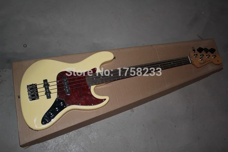 . Бесплатная доставка Сливочный желтый Гитары jazz bass четыре 4 Строка Электрический