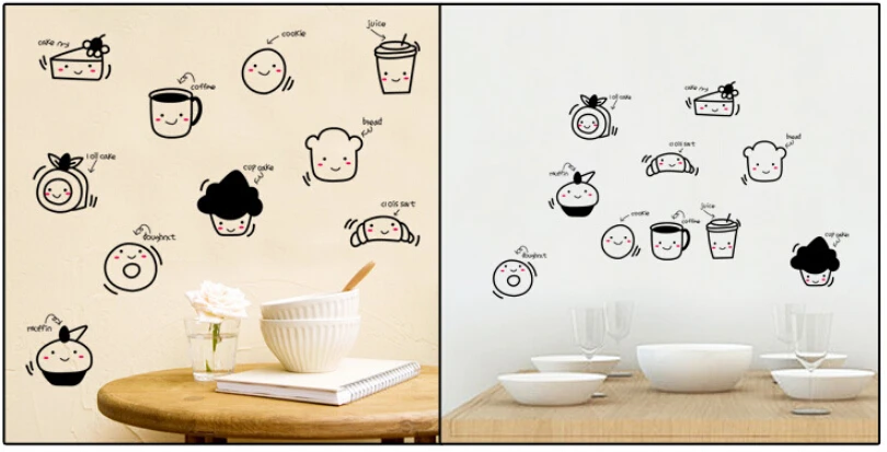 جديد بسيط السكتة الدماغية الكرتون نمط نوم الفن ملصقات جدار المنزل ديكور جدار صائق القابلة للإزالة خلفيات متعددة مجموعات يمكن + B