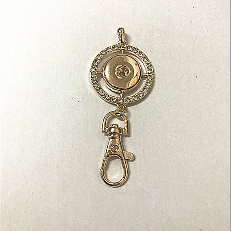 New Snap Jewelry Rose Gold Snap Necklace Vintage Round 18mm Snap