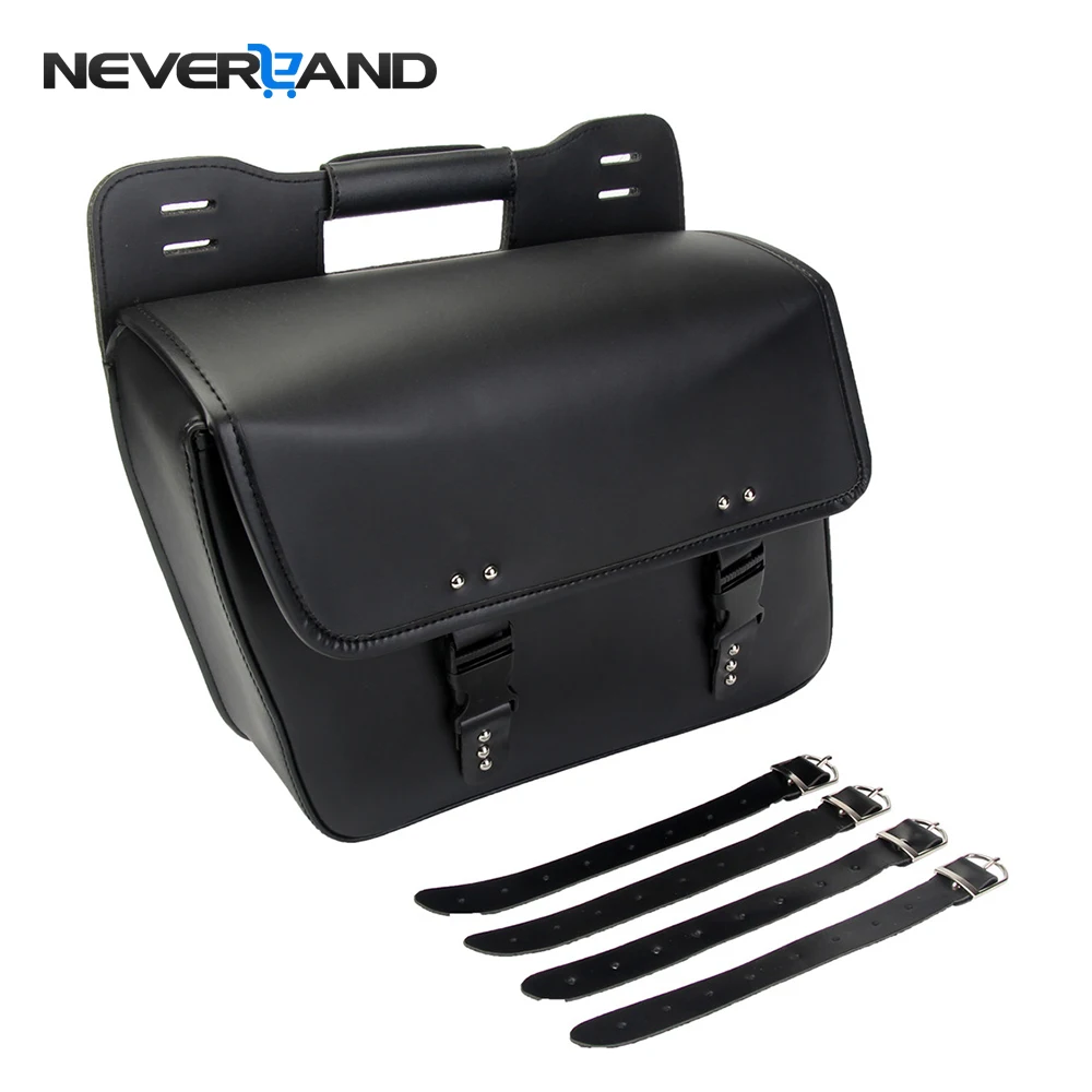 

Neverland Black Universal Saddlebag Synthetic Leather Left Hard Tool Saddle Side Bag For Harley Sportster Dyna Cafer D35