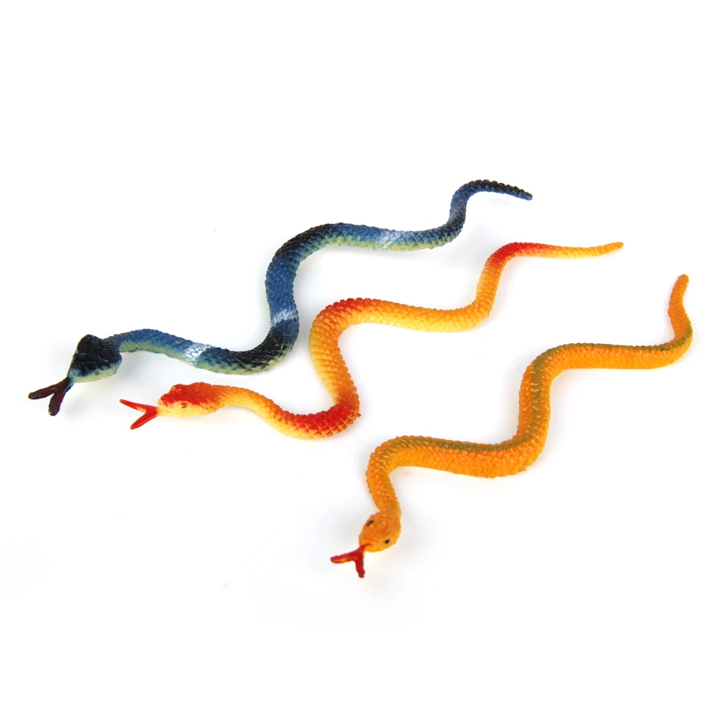 12pcs Plastic Fake Reptiles Animal Snake Model Toy Prank Gag Gifts