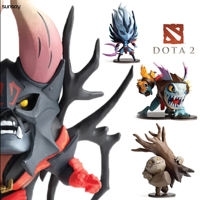 4Pcs/Set Dota 2 Game Figure Toys SLARK TINY Doom Boxed PVC Action