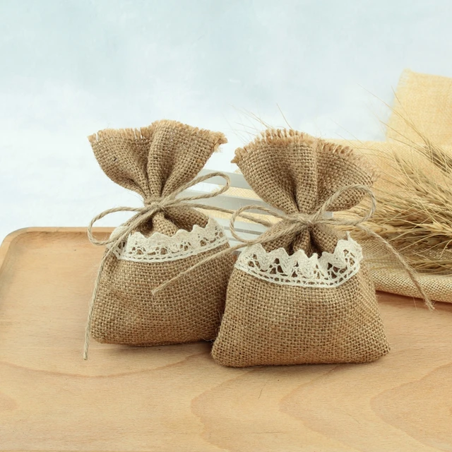 Bolsas de arpillera yute outlet