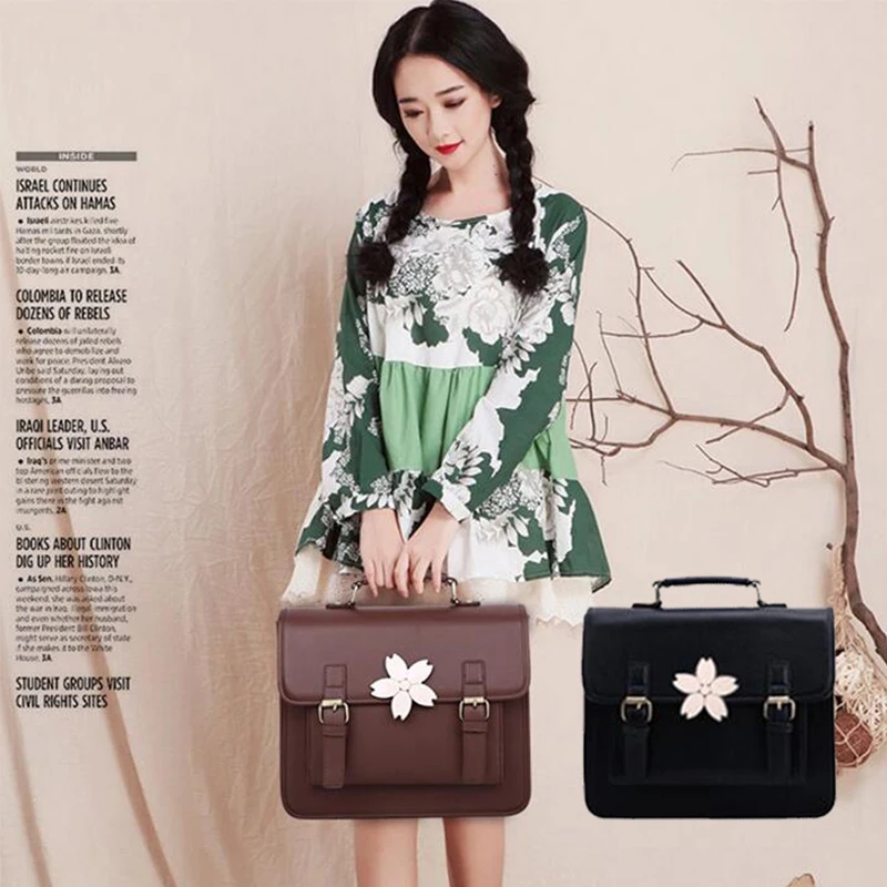 Free Shipping Japanese Harajuku Style Fashion Women Hand Bags font b Handbags b font PU Preppy