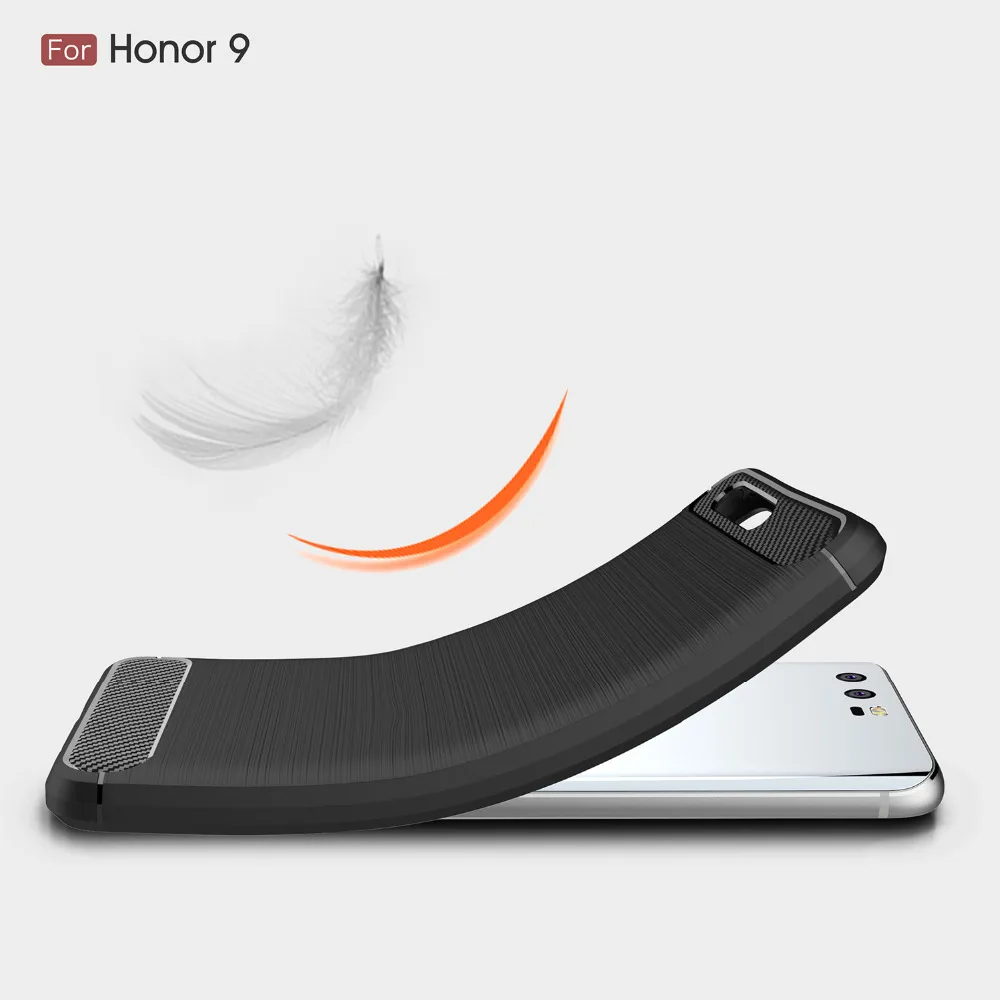 Huawei Honor 9 8 Case Silicon Case for Huawei Honor 9 8 Cover Soft Carbon Fiber Brushed Mobile Phone Fundas Coque Etui Accessory