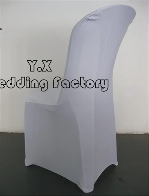 white color spandex chair cover used for plastic chair free shipping