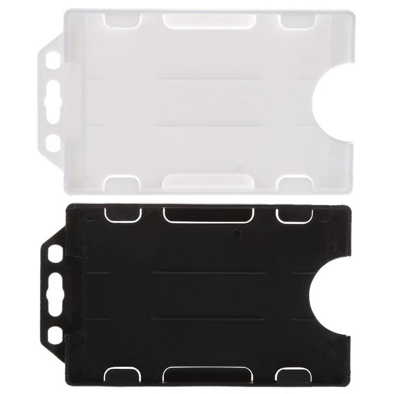 

10PCS Plastic ID Access Card Cover Credit Card Case Badge Holder Double Side New