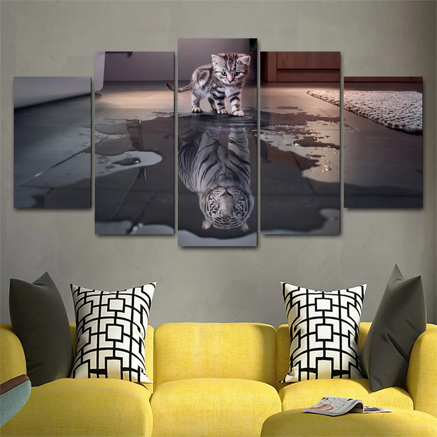 Canvas Wall Art Pictures Home Decor For Living Room Framework 5 Pieces