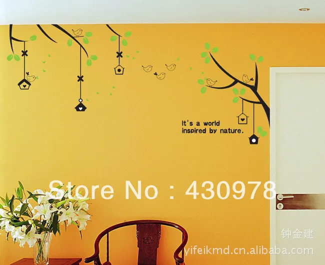 Qz360 Free Shipping 1pcs Bird House Green Leaf Tree World qz360 free shipping 1pcs bird house green leaf tree world