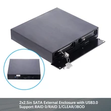 Uniatop алюминиевый 2,5 дюйма двойной отсек SATA съемный горячей замены SSD/HDD внешний корпус с USB3.0 RAID функция