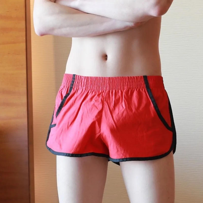New Men Shorts Cotton Men Home Shorts Gay Penis Pouch Underpants Casual Sleepwar Trunks Men Boxers Size XXL mens casual summer shorts