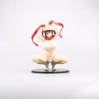 

Anime Figure 21CM Tsundero Squatting White Swimsuit Bikini PVC Action Figure Collectible Model Toy Christmas Gift