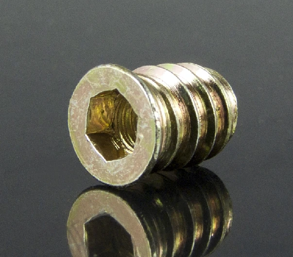 M8X13 Furniture pre embedded Inserted nut wood plate bolt inner outer