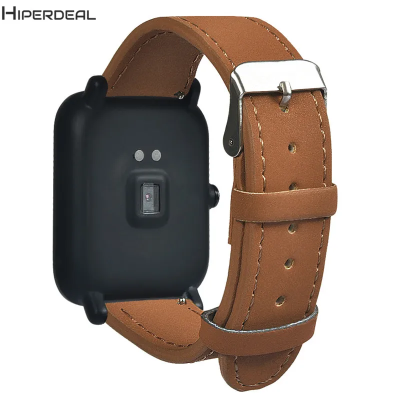 HIPERDEAL ремешок из натуральной кожи для Xiaomi Huami Band Smartwatch Quick Release Замена классический