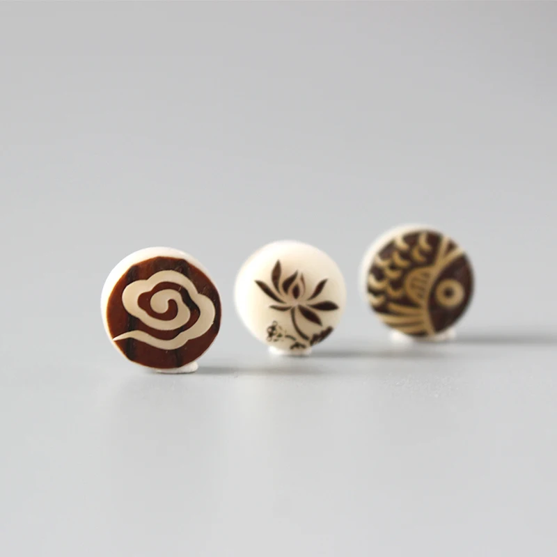 Оптовая продажа китайские традиционные бусины знаки на удачу Tagua Nut Artisan ручной