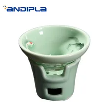 Китайский стиль Longquan Celadon Чайный фильтр домашний чайный набор кунг-фу аксессуары тисненая рыба винтажный узор Tieguanyin Чайный фильтр