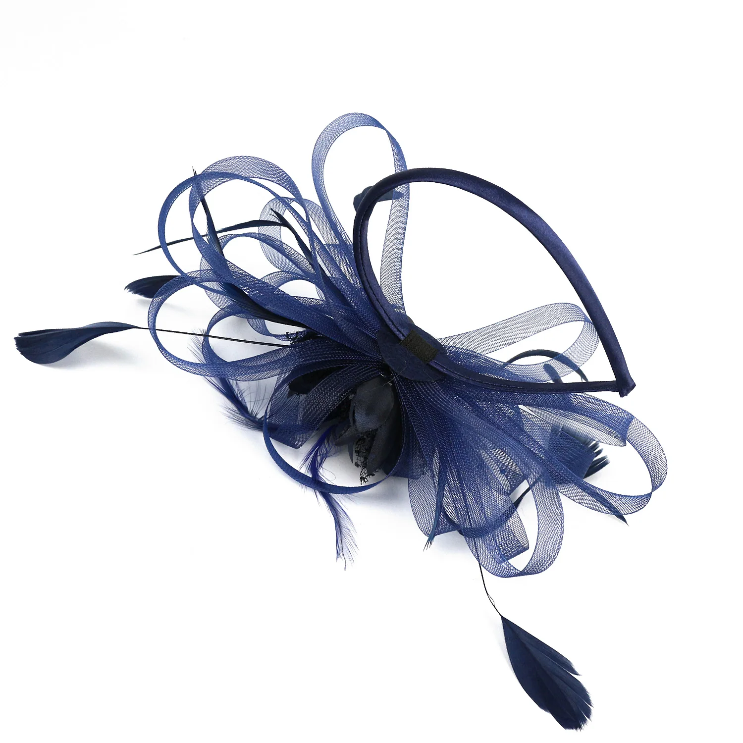 Лёгкая кружевная накидка для волос Зажимная лента шляпа-таблетка Bowler перо вуаль Свадьба Праздник вечерние Handwear