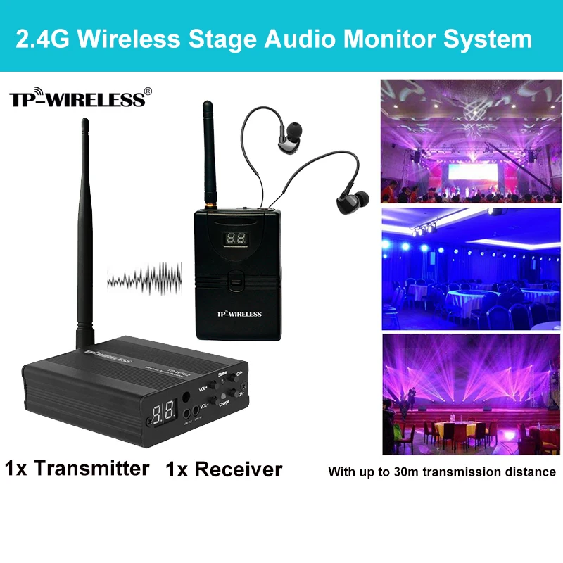 TP беспроводной монитор в ухо система 2,4 ГГц Профессиональный цифровой сценический аудио сценический музыкальный наушник оборудование для возврата в ухо монитор сценический