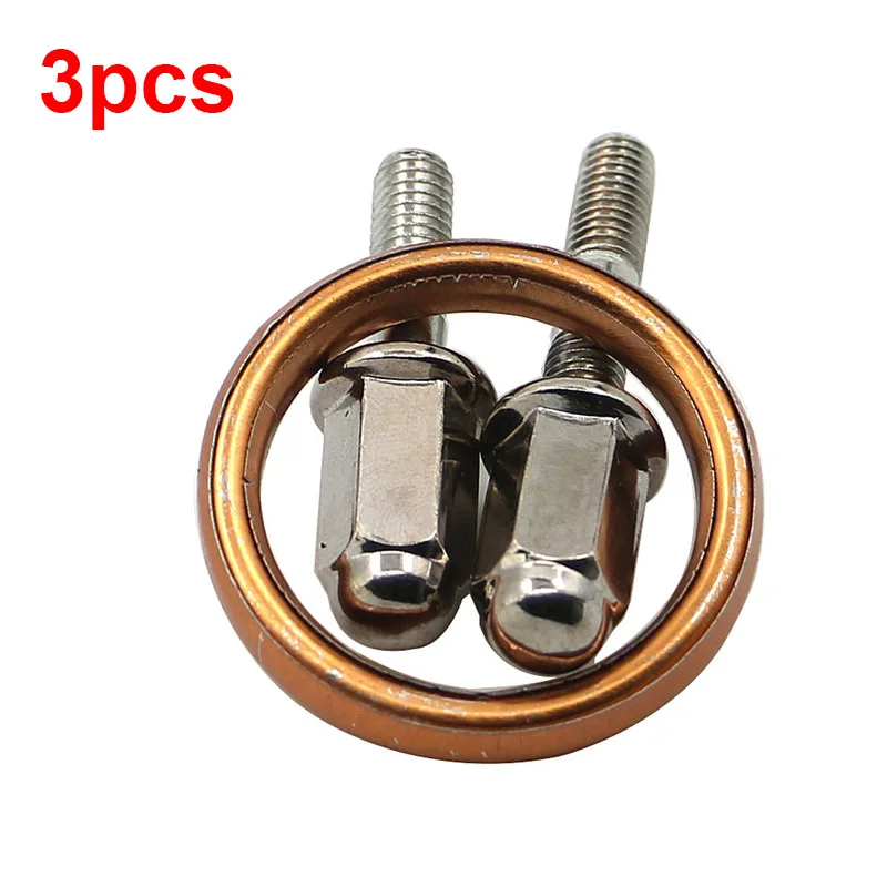 Motorcycle Exhaust Studs And Nuts Chrome Domed Gaskets For Honda CG125