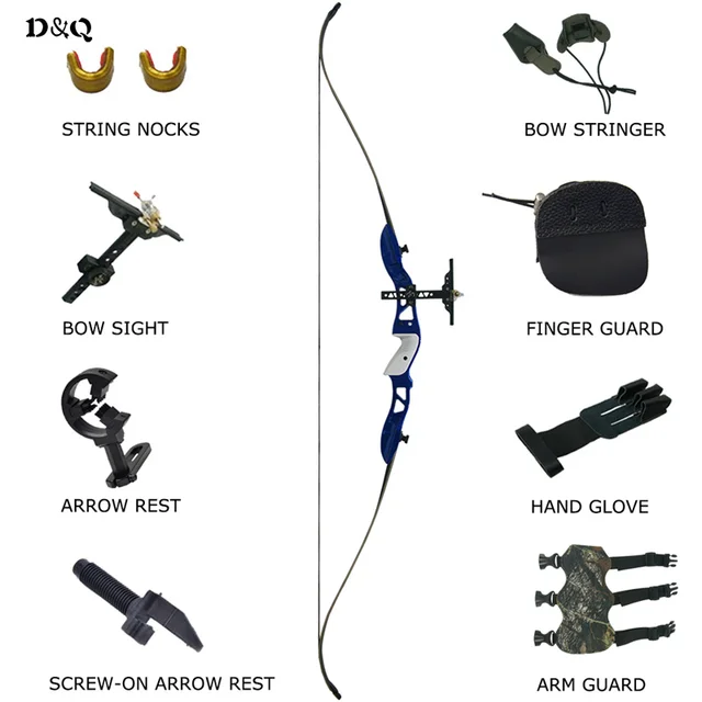  US $251.98 Recurve Takedown Hunting Shooting Target Practice Training Competition Athletic 