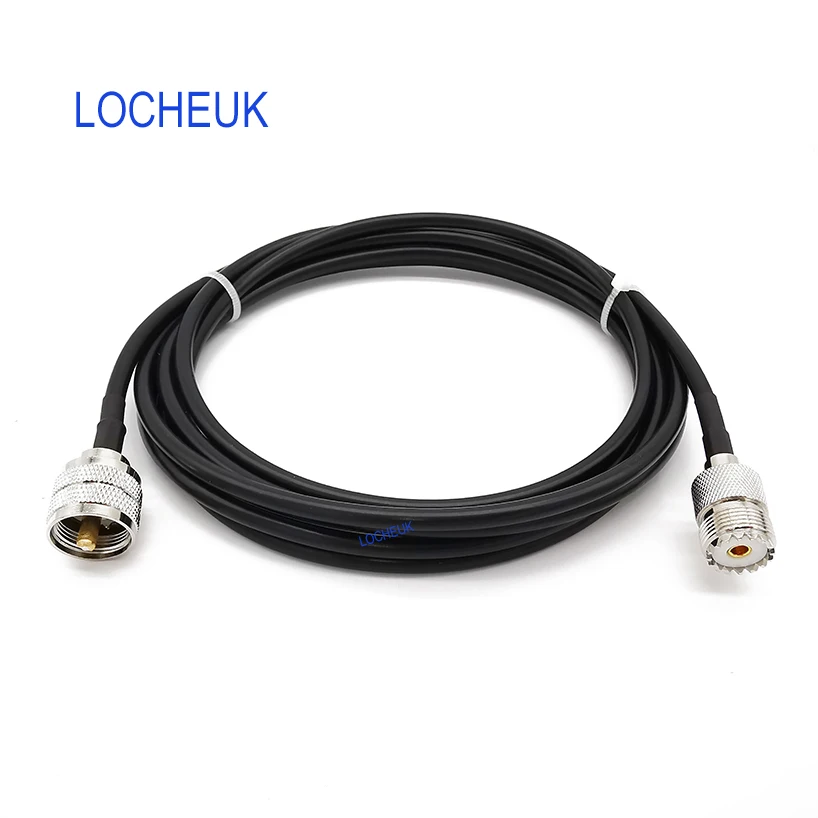 

RF Coaxial Coax RG58 Wire UHF PL259 male to UHF SO239 Female Antenna Extension Cable Pigtail Connector 1m 2m 5m 8m 10m 12m 15M