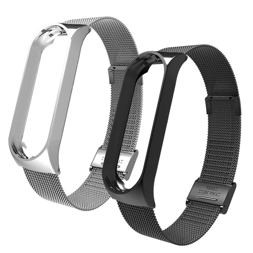 Металлический браслет для Xiaomi Mi Band 4/3 Безвинтовой из нержавеющей стали