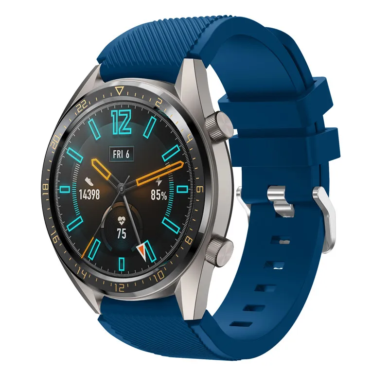 22 мм браслет, ремешок для часов для samsung gear S3 Frontier Classic Galaxy Watch 46 мм для huawei Watch GT 2 Smart Watch Band - Цвет: Cyan blue