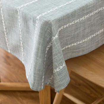 

Nordic Table Cloth Linen and Cotton Dust-Proof Rectangular Tablecloth Home Decor 66CY