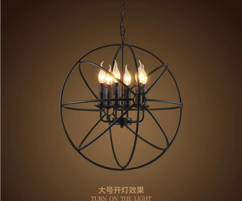 

4pcs American Industrial Retro Led Pendant Lights Crystal Lighting Fixtures Modern Loft Pendant Lamp Metal Bar Restaurant