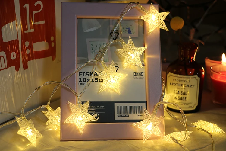 Chiclits 20 LED Warm White Light String Decorative Lights Full of Stars Outdoor Decoration Girls Kids Room Bedroom   (7)