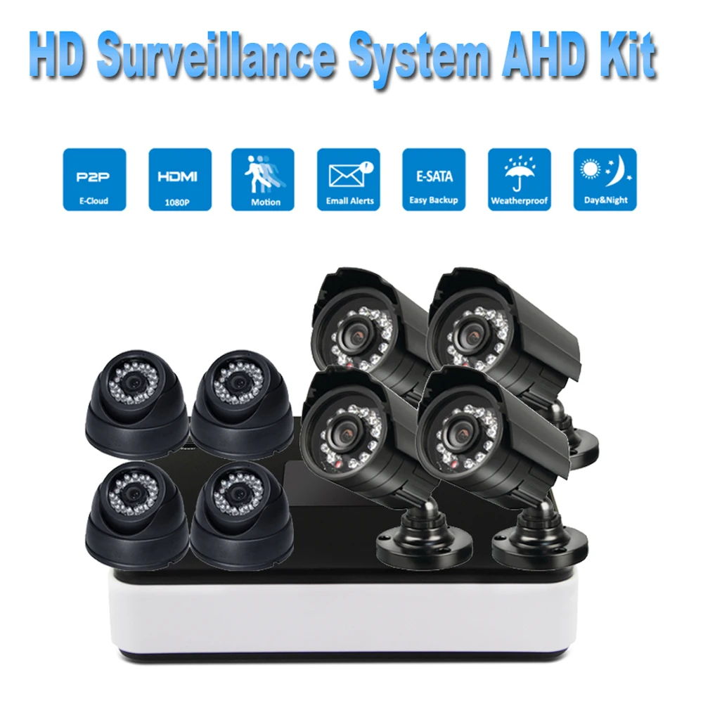 PUAroom 8CH night vision IR Cut AHD security camera RoHS FCC CE