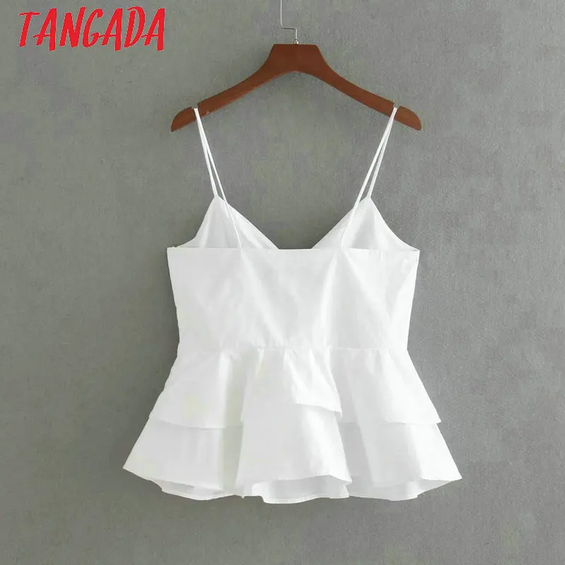 Топ женский короткий с V образным вырезом и открытой спиной на молнии|white cami|backless
