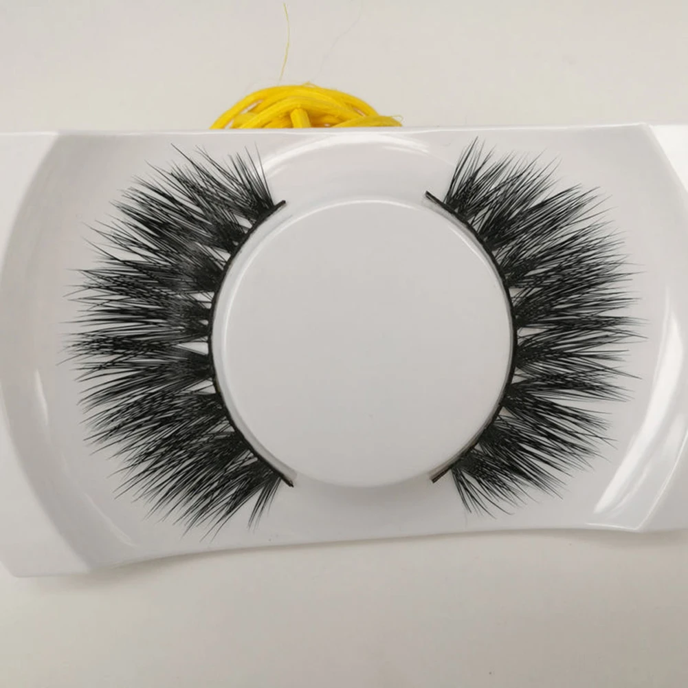 1 Pair Sexy Women Long Natural Looking Thick Cross Eye Lashes False Eyelashes (3)