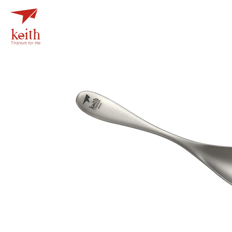 Keith nuevo espesar sólido cuchara de titanio camping al aire libre senderismo tablewares cena postre café cuchara sólo 34g Ti5201