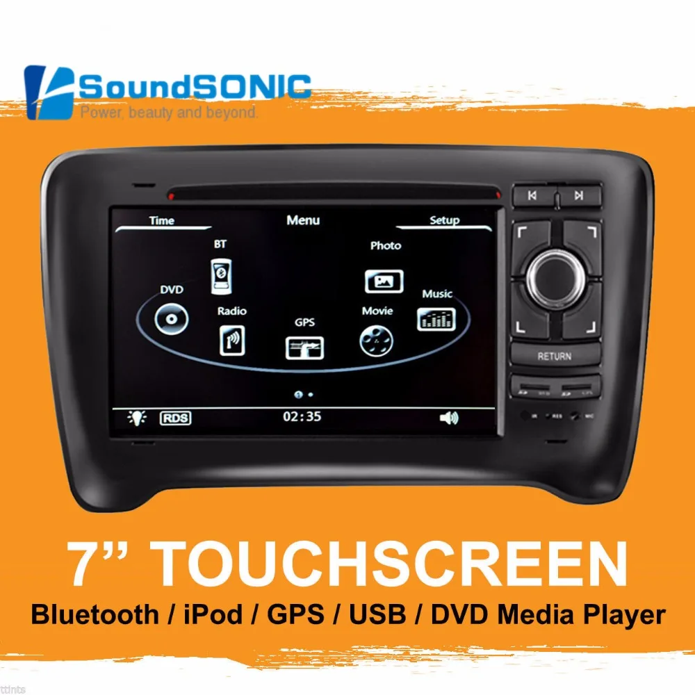 For Audi TT MK2 2006 2011 Auto Spare Parts Accessories 7'' Car Stereo Radio DVD GPS Navigation