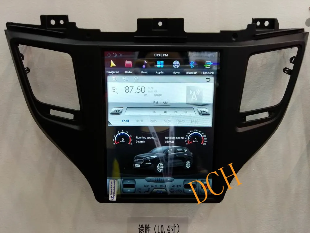 

10.4'' Vertical Screen Tesla Style Android 8.1 Car DVD GPS Navigation Player for Hyundai IX35 Tucson 2015 2016 2017 PX6 CARPLAY