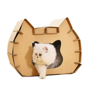 

TPFOCUS Cute Cat Shape Corrugated Paper Scratching Nest Cat Toy Corrugated cat litter cat head corrugated paper 2019