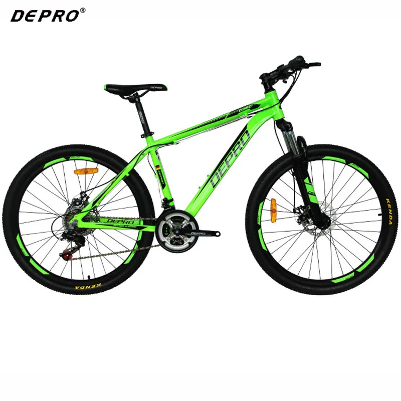 DEPRO 26-inch Auminum 21-speed Mountain Bike Ultra-light 17-inch Frame Suspension Fork for Shimano Brake Gear Shift Sets